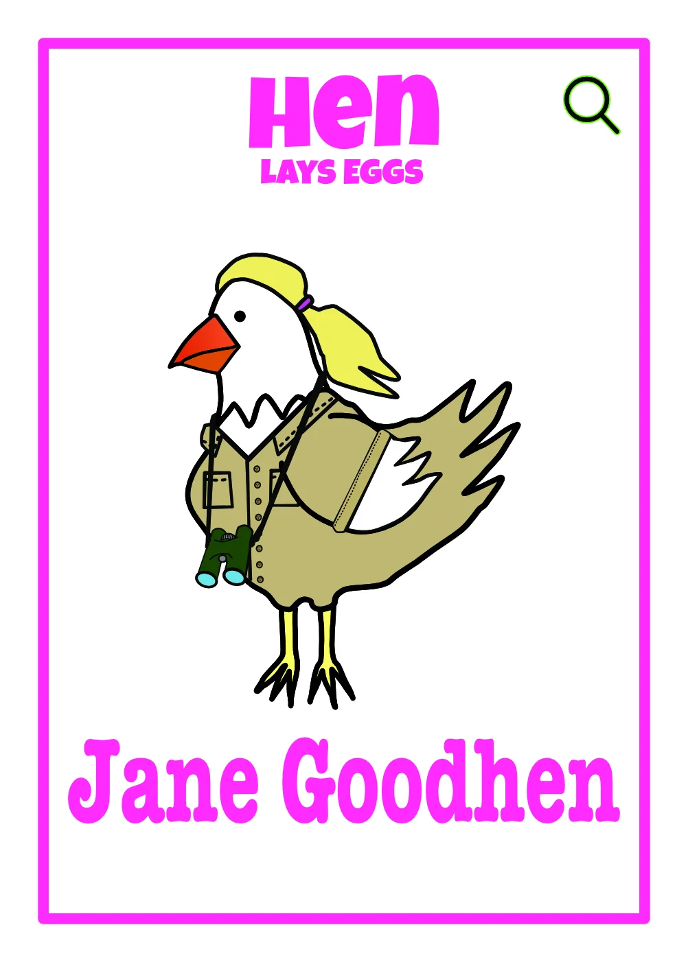 Jane Goodhen — Hen card