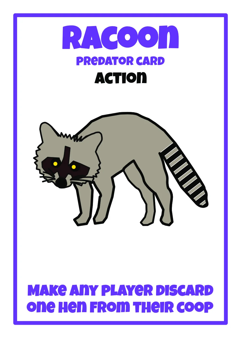Raccoon — Predator card